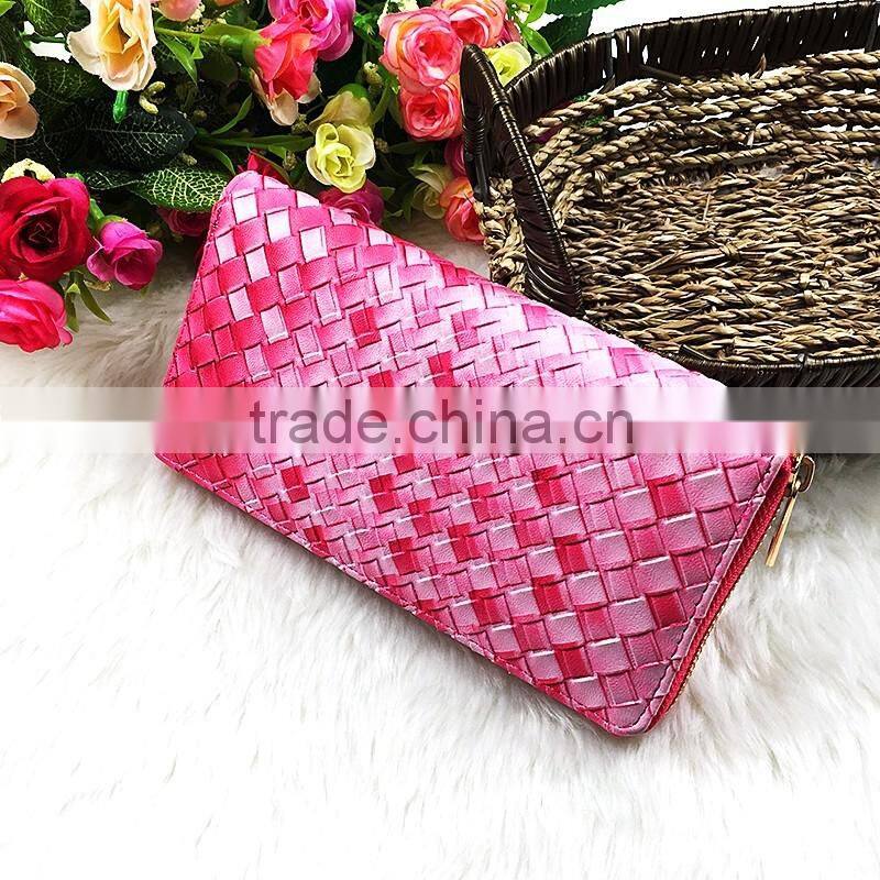 Good Qulity Hot Selling Ladies PU Leather Long Slim Multicolor Purse Women Wallet
