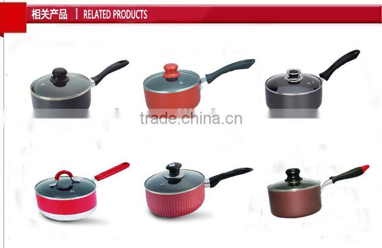 Eco-friendly non-stick aluminium saucepan cookware set milk pot
