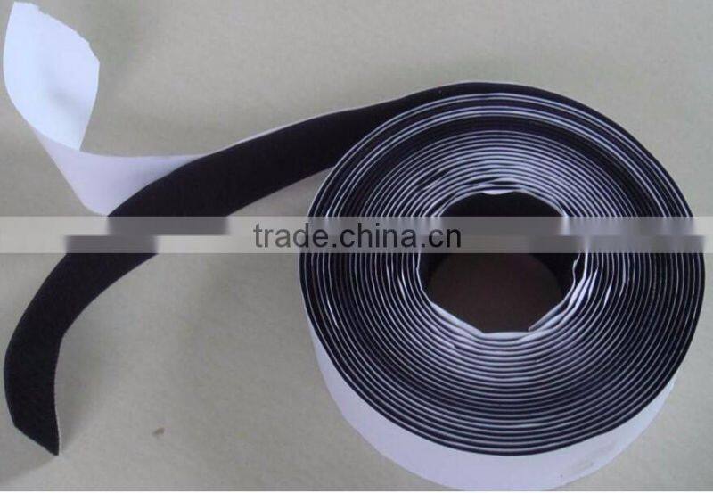 100% Nylon black sewing-free self-adhesive hook and loop fastener