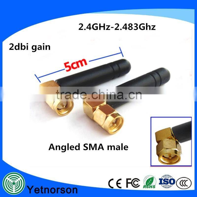 2.4G wireless efficient rubber duck internal wifi antenna with SMA connector