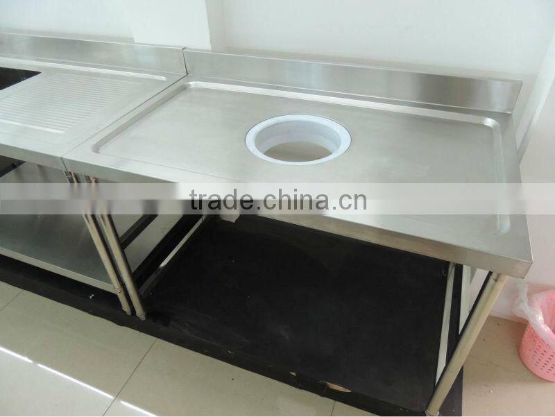 Hot Sales Stainless Steel Garbage Worktable For Restaurant