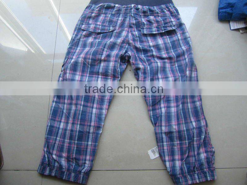 2012 new ladies fashion plaid purple cotton loose comfortable harem pants