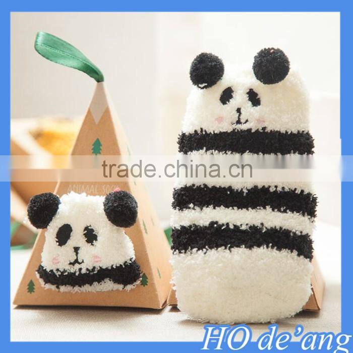 Silicone non-slip baby socks embroidery three-dimensional cartoon coral velvet gift box baby socks floor socks MHo-199