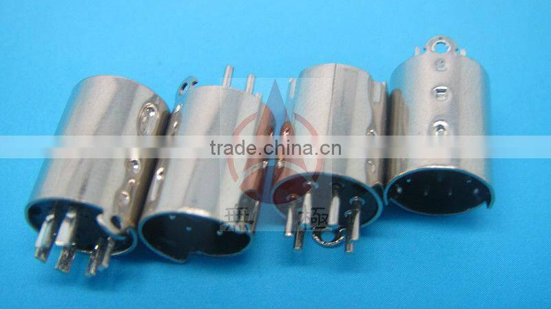 Mini Din 6P Male Connector Nickel Plated