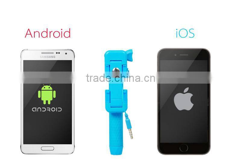 Promotion Gift Super Mini Selfie Stick With Shutter Button, Pocket Wired Selfie Stick