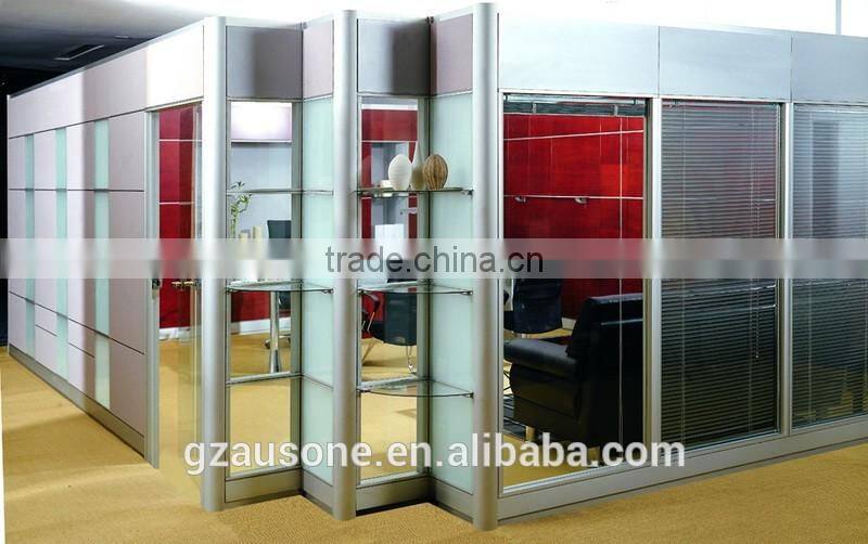 Modern aluminum frame glass walls