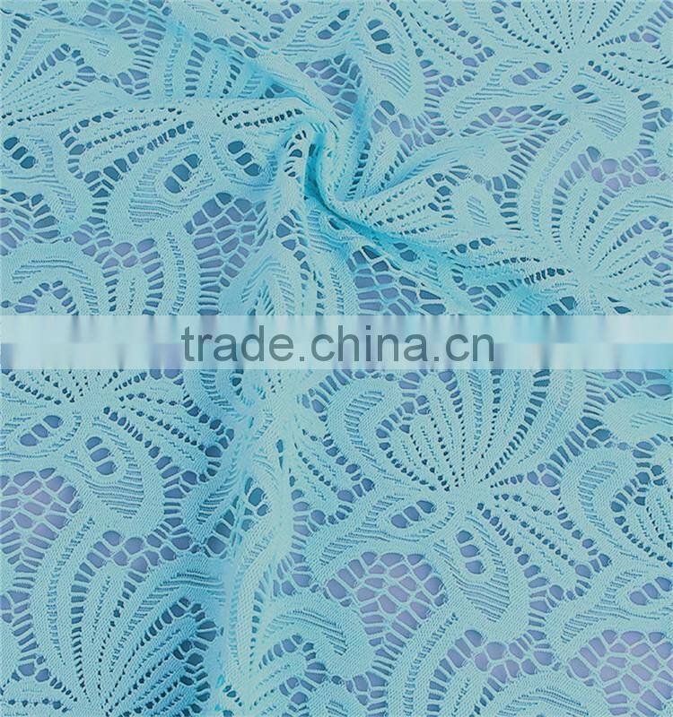 Fashion buttrerfly spandex elastic lace fabrics switzerland