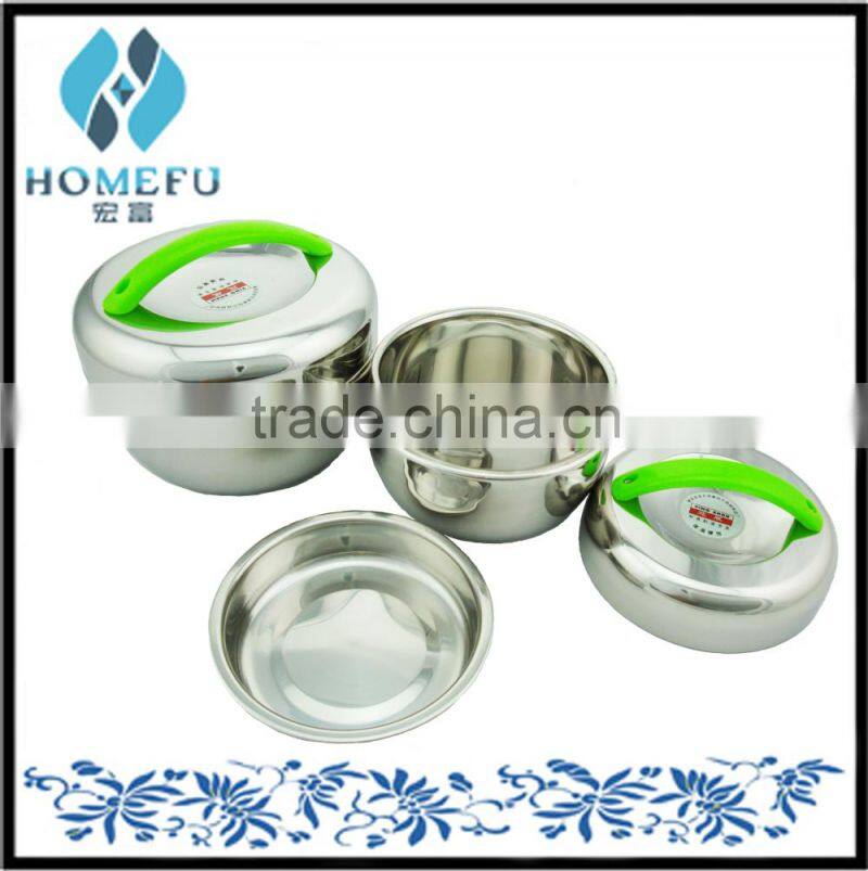 hot new products for 2015 wholesale dinnerware of stainless steel serving rice bowl with lid