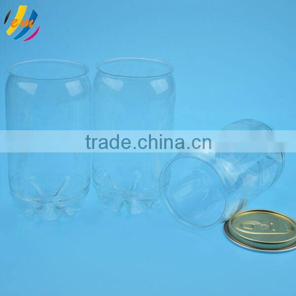 206# clear plastic PET drinks can