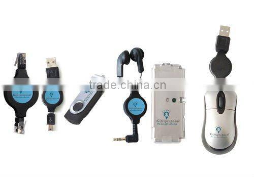 Portable USB Travel Kit with Mini USB Optical Mouse