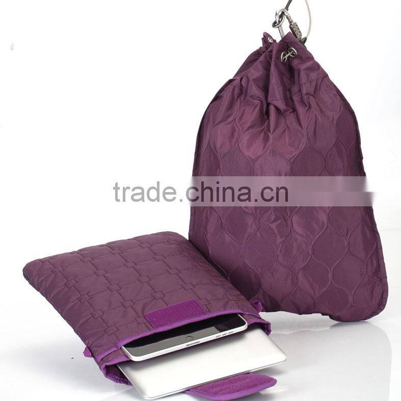2015 New Product and Design Wholesale Purple safety and theftproof backpack for women