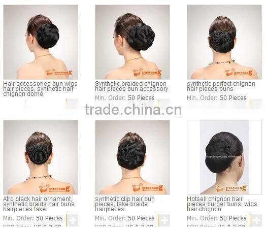 natural hair buns pieces, synthetic hair dome chignon