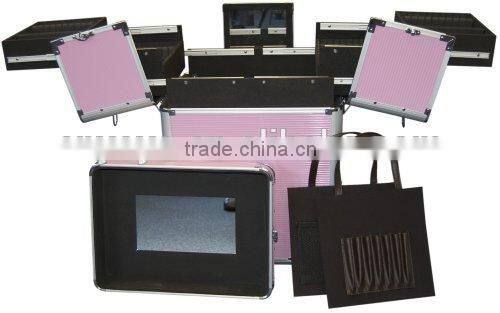 Beauty-Boxes Genoa Pink Cosmetics and Make-up Trolley