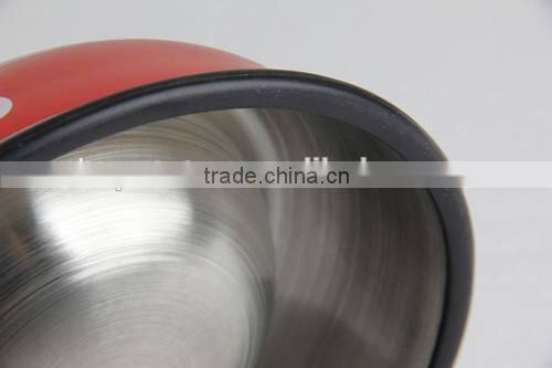 Non-slip strips stainless steel dog bowl