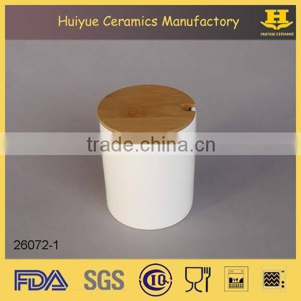 Ceramic Condiment Set, Spice Jar with Spoon