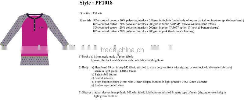 Ladies Fashion Pajama Top