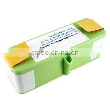 14.4V Li-ion replacement Battery Pack for iRobot Vacuum Cleaner with 6000mAh Capacity