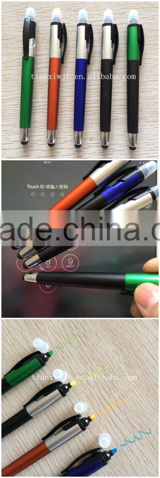 high quality promotional gift 3 in 1 highlighter pen