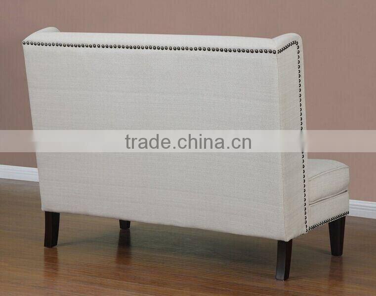 Livingroom Sofa Chair Off White Natural Linen Loveseat