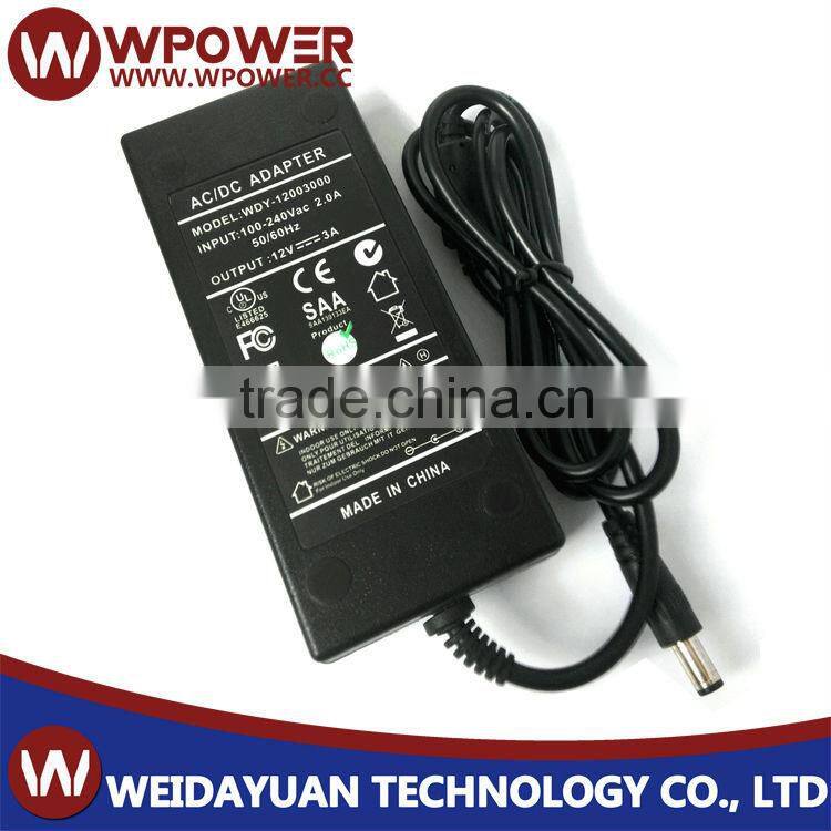 AC/DC universal power adapter for notebook 36w 12v3a
