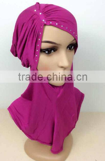 C066 new style big size ninja inner underscarf with rhinestones,full underscarf to cover neck