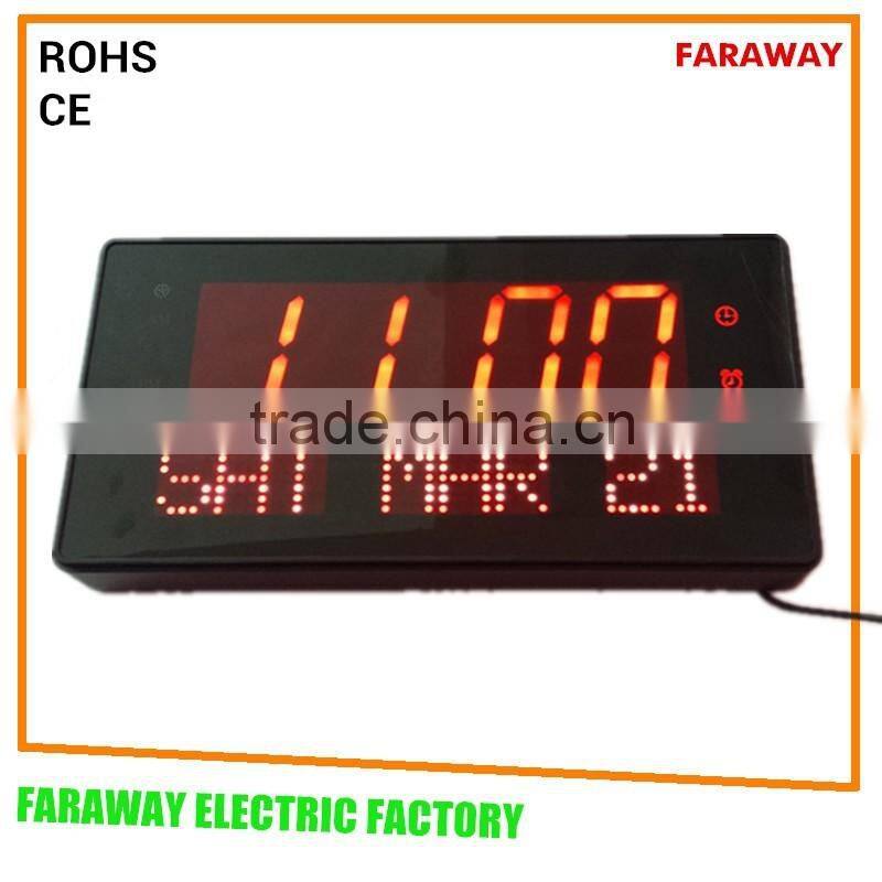 High quality led alarm clock with calendar and week