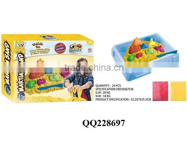500G Kids DIY magic sand with 1pcs sand tray+5pcs sand mold,kids toys sand, magic toy sand