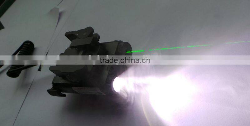 Tactical 550lumen LED light plus green laser sight used for rifle