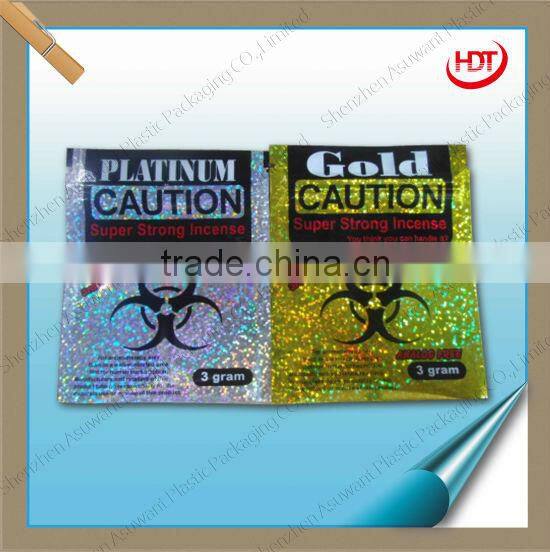 cheap zipper pouches/Caution series foil zipper pouch/beautiful zipper pouch
