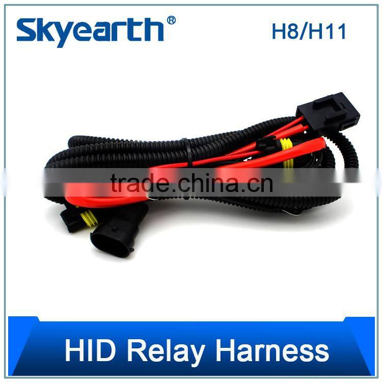 HID Xenon relay cable for H8, HID Conversion Kit Relay Wire Harness, H3 H4 H7 H8 H11 9005 9006 HID relay harness