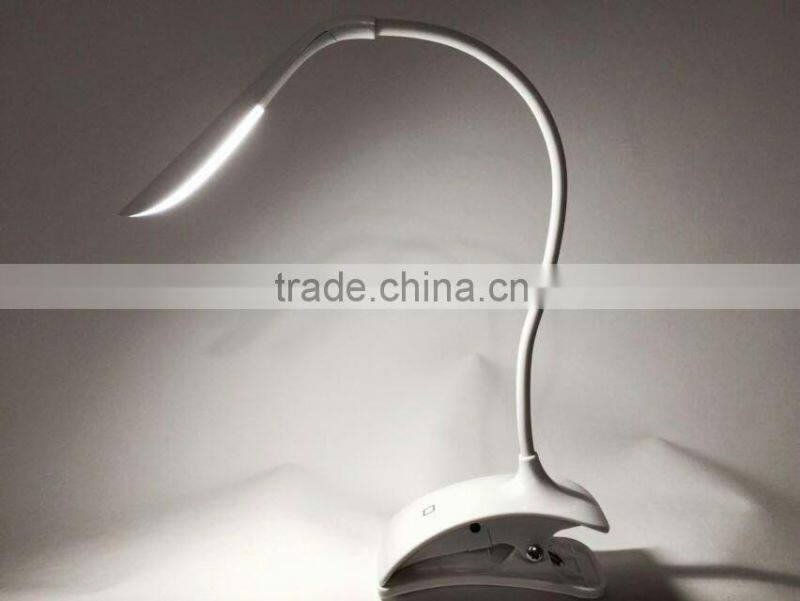 Made in China shadeless table lamps flexible bed reading light