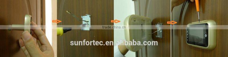 Home design 3.5 inch touch screen door bell with CMOS camera and doorbell button