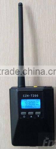 CZH-T200 0.2w Portable FM Transmitter radio broadcast Stereo/Mono Power adjustable For Tourism Driving School Meeting