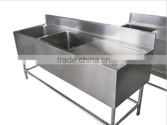 double drain board kitchen sinks/commercial stainless steel sink
