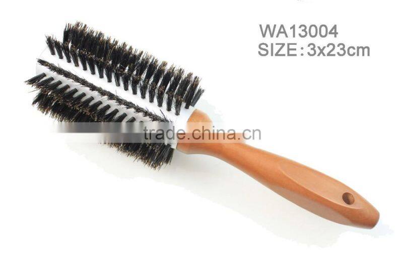 wooden hair brush, boar bristle hair brush