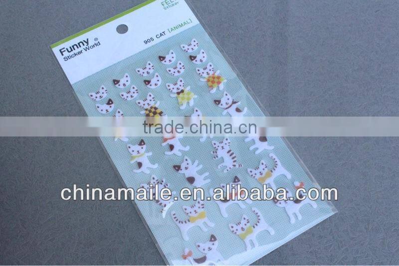 Customized felt sticker,Funny felt sticker