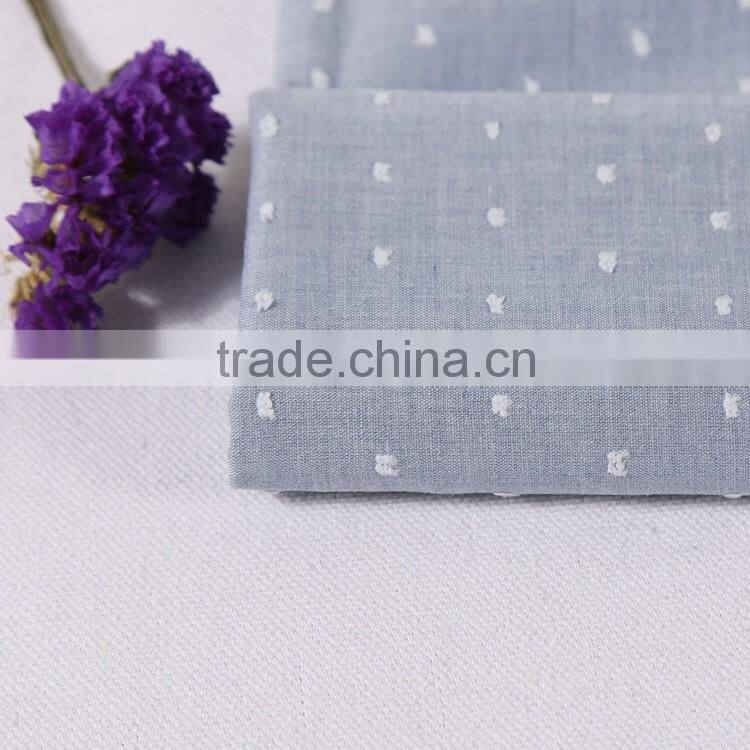 cotton poly swiss dot fabric jacquard fabric for dresses polyester cotton blend fabric
