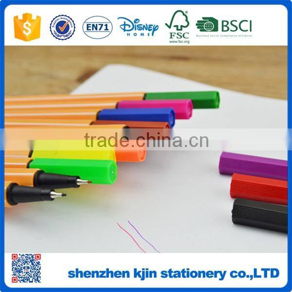 Wholesale colorful 12pcs hot selling water color pen into pvc bag color pen set