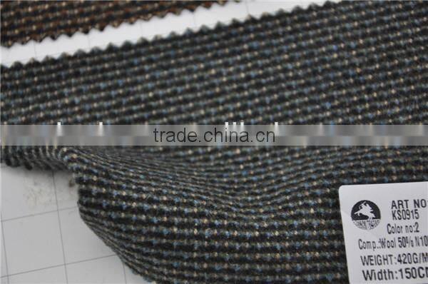Hot sell high quality wool viscos nylon blend woolen fabric for fashion coat