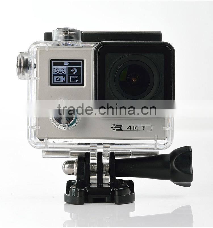 New Arrival F88 70-170 Degree Adjustable Wifi 4K Dual Display Sports Camera Mini Sport Cam