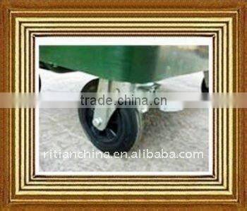 plastic mobile public garbage bins with 4 solid wheels