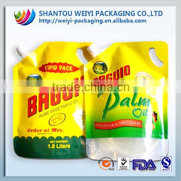 Custom flexible plastic spout pouch liquid packaging bags for detergent