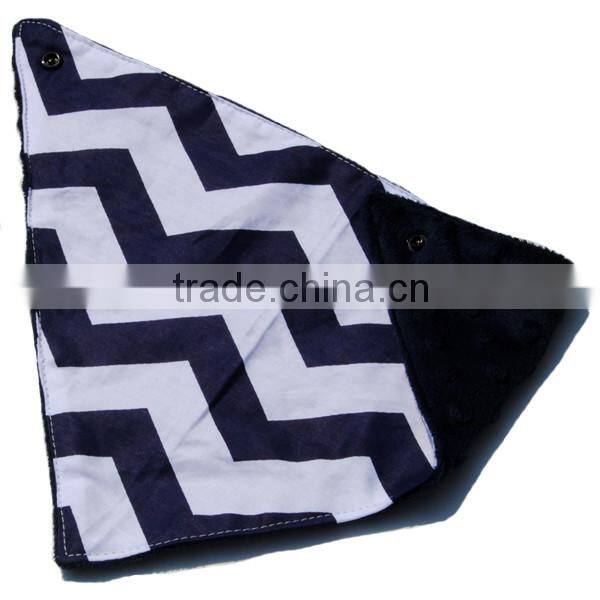 2016 Super Soft Royal Blue Organic Cotton Bandana with White Blue Chevron