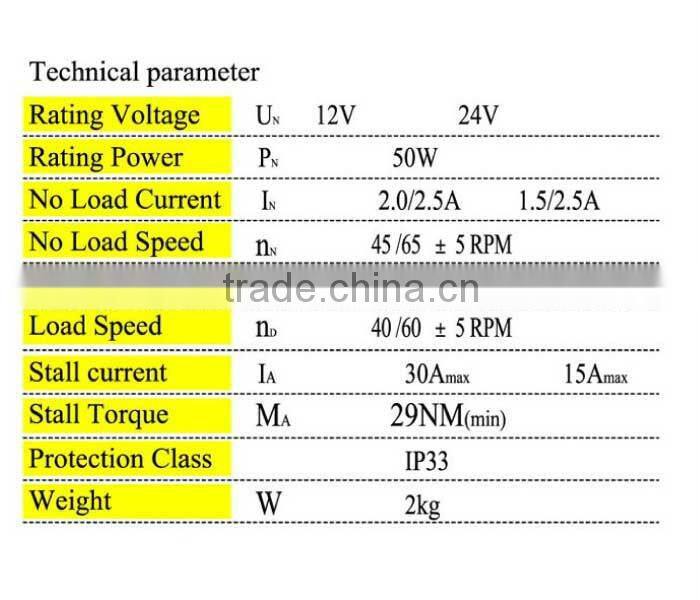 12V/24V,50W Wiper Motor, ZD1530/ZD2530 ,windshield wiper motor