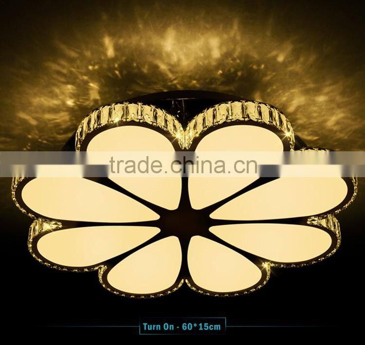 High Brightness SMD5730 Flower Ceiling Light K9 Crystal Decorative Ceiling Lamp