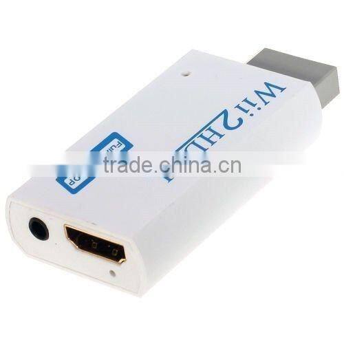 Wii to HDMI 480p Converter Adapter Wii2 HDMI 3.5mm Audio Box