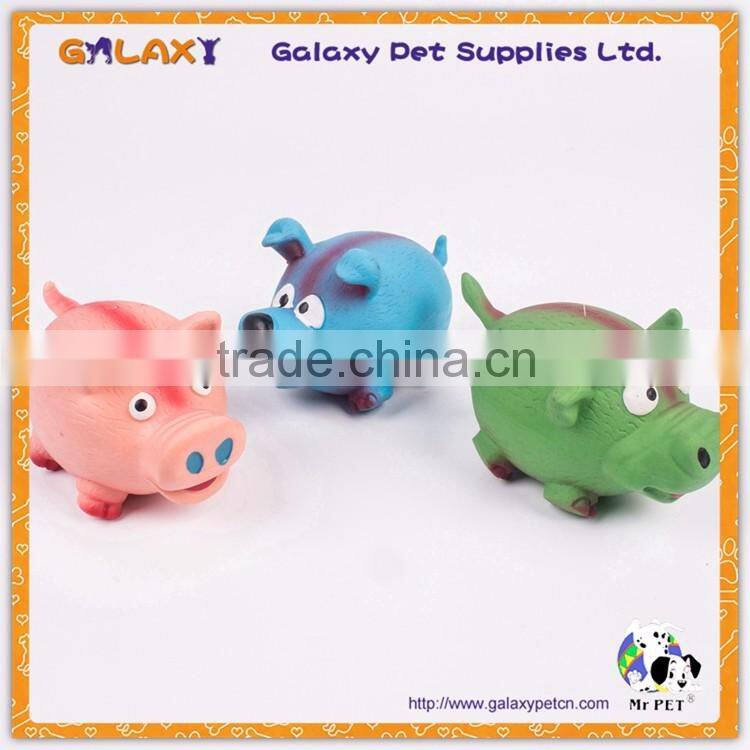 LT4026 Latex Polka Dot Globlet Pig Dog Toy, Assorted Colors