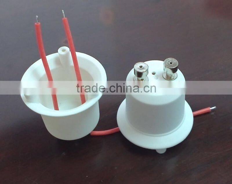 2016 new arrival product fireproof PC ABS body lamp base GU10 lamp holder GU10 base
