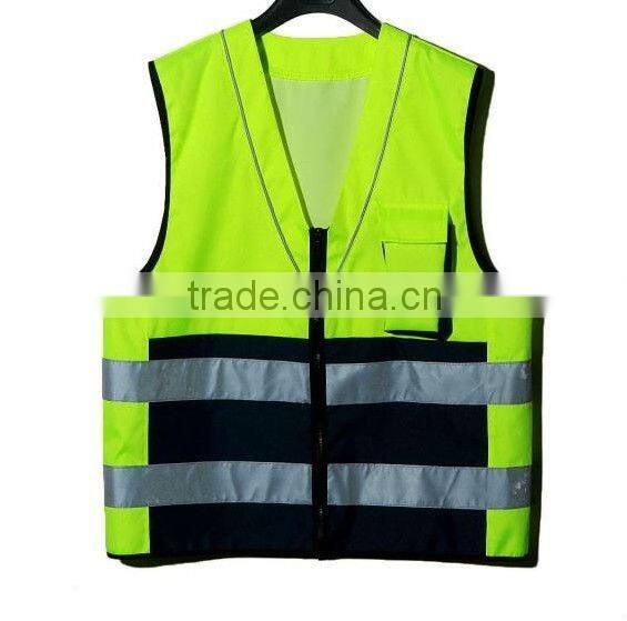 Fluorescence Green reflectitive material workwear vests