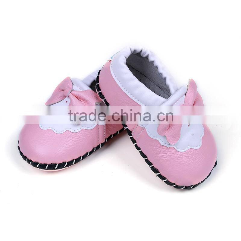 2016 new high quality comfortable fashion cute pink princess baby leather toddler shoes